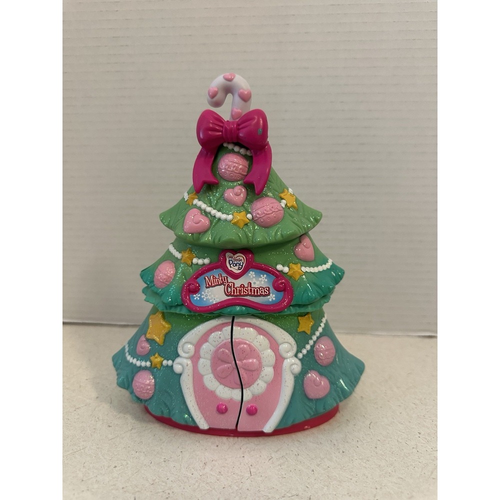 2006 My Little Pony Very Minty Christmas Tree Pop-Up Kitchen Playset Hasbro